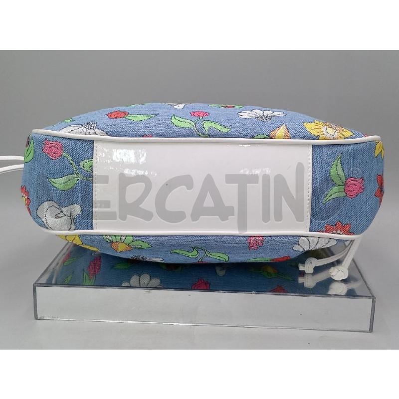BORSA DONNA BRACCIALINI EFFETTO JEANS CON FIORI  | Mercatino dell'Usato Moncalieri bengasi 3
