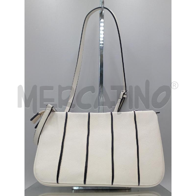 BORSA DONNA CALVIN KLEIN BIANCA RIGHE NERE | Mercatino dell'Usato Moncalieri bengasi 2
