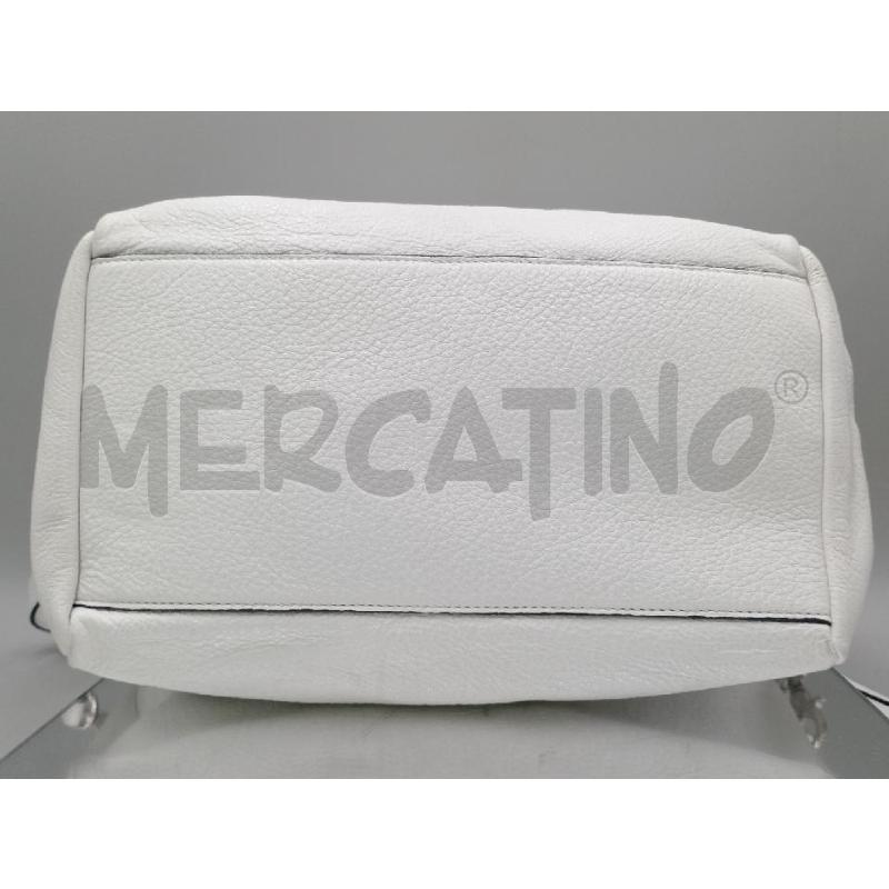 BORSA DONNA COCCINELLE BIANCA PELLE A MANO E TRACOLLA | Mercatino dell'Usato Moncalieri bengasi 3