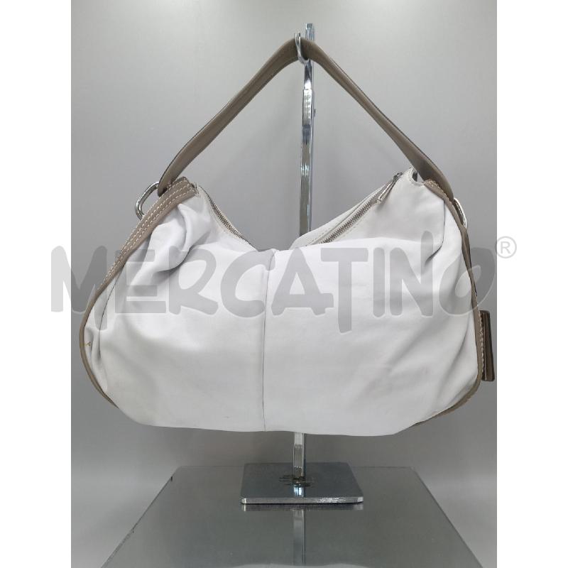 BORSA DONNA COCCINELLE PELLE BIANCA UN MANICO | Mercatino dell'Usato Moncalieri bengasi 1