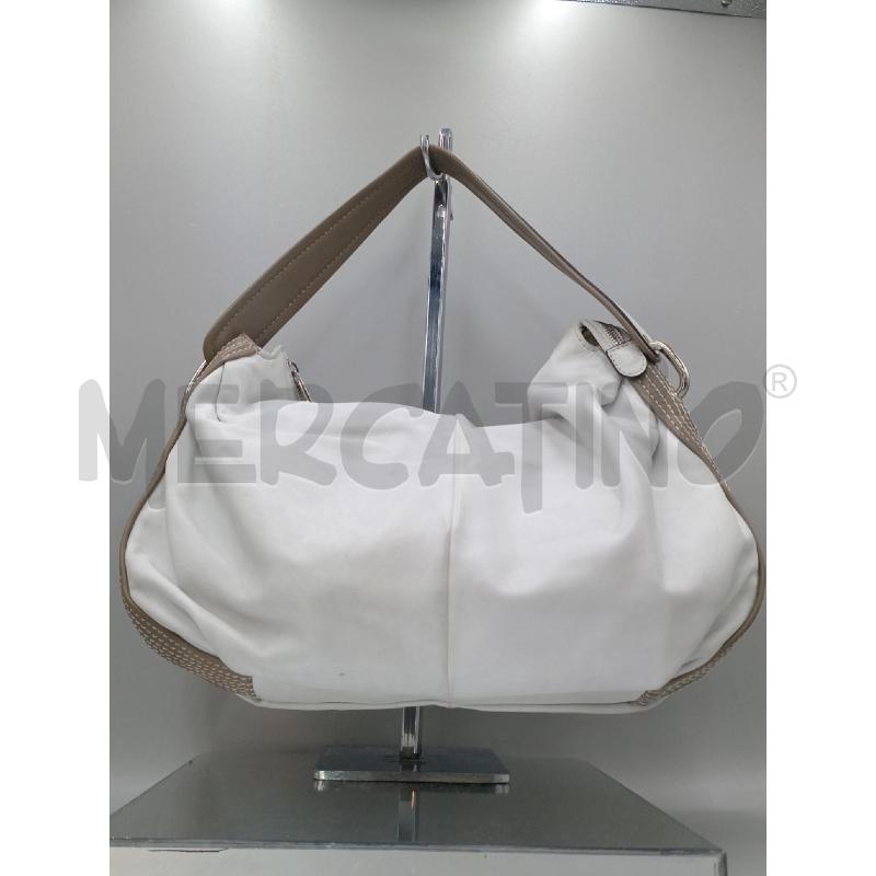 BORSA DONNA COCCINELLE PELLE BIANCA UN MANICO | Mercatino dell'Usato Moncalieri bengasi 2