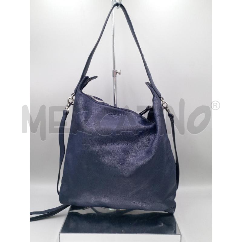 BORSA DONNA COCCINELLE PELLE BLU A SPALLA CON TRACOLLA | Mercatino dell'Usato Moncalieri bengasi 2