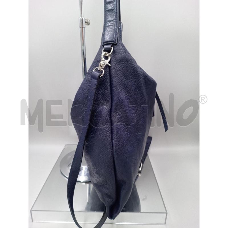 BORSA DONNA COCCINELLE PELLE BLU A SPALLA CON TRACOLLA | Mercatino dell'Usato Moncalieri bengasi 3