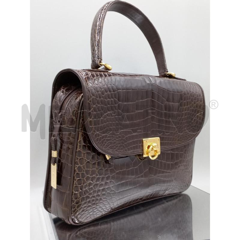 BORSA DONNA COCCODRILLO MARRONE | Mercatino dell'Usato Moncalieri bengasi 1