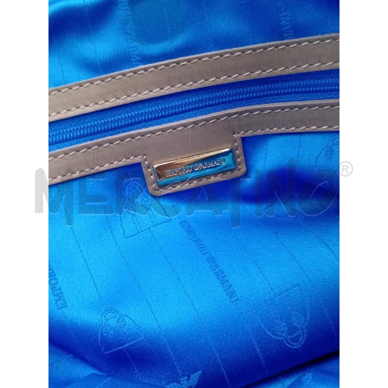 BORSA DONNA EMPORIO ARMANI GRIGIA TRAFORATA CON LOGO  | Mercatino dell'Usato Moncalieri bengasi 5