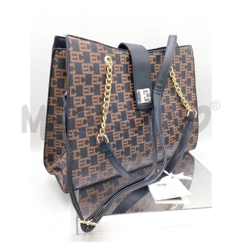 BORSA DONNA ENRICO COVERI MARRONE NERA | Mercatino dell'Usato Moncalieri bengasi 1