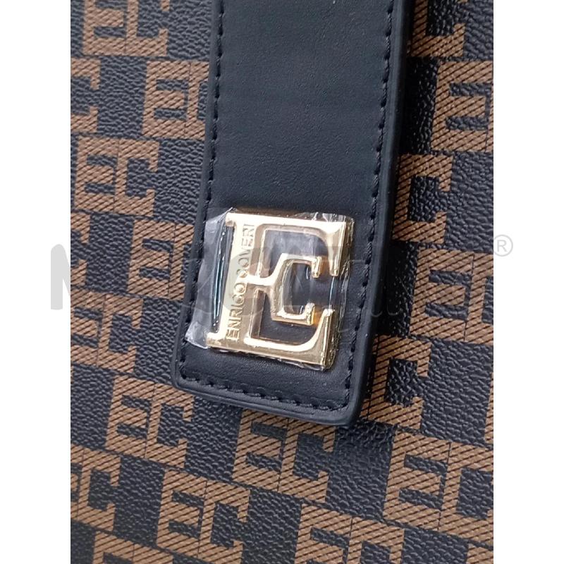 BORSA DONNA ENRICO COVERI MARRONE NERA | Mercatino dell'Usato Moncalieri bengasi 4