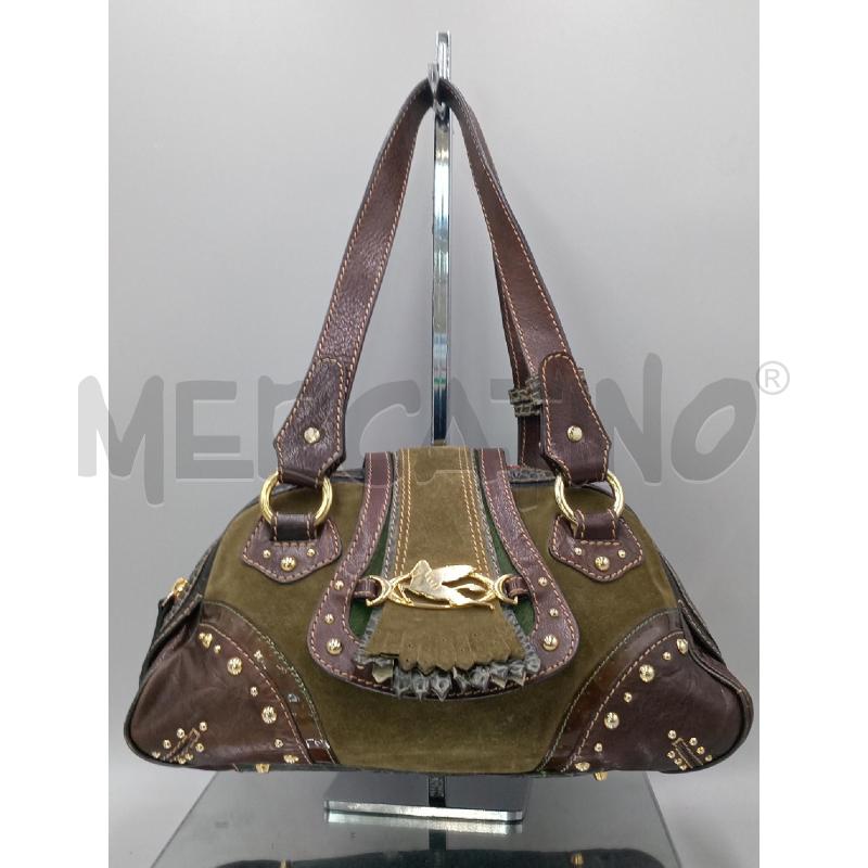 BORSA DONNA ETRO PELLE SCAMOSCIATA CON PARTICOLARE DORATO DAVANTI | Mercatino dell'Usato Moncalieri bengasi 1