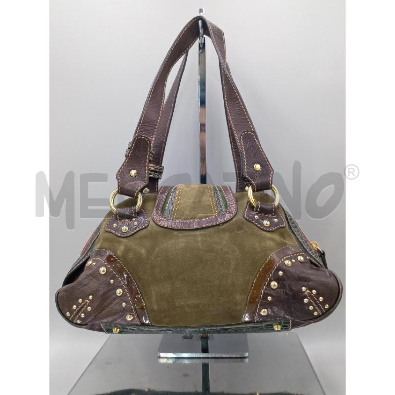 BORSA DONNA ETRO PELLE SCAMOSCIATA CON PARTICOLARE DORATO DAVANTI | Mercatino dell'Usato Moncalieri bengasi 2