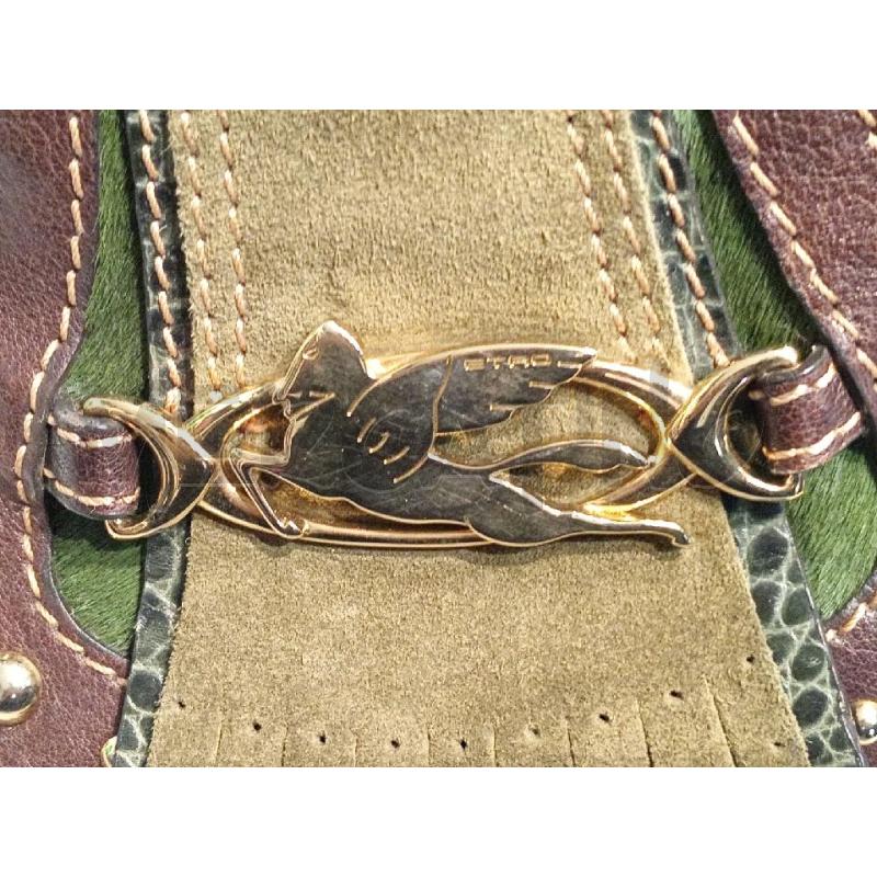 BORSA DONNA ETRO PELLE SCAMOSCIATA CON PARTICOLARE DORATO DAVANTI | Mercatino dell'Usato Moncalieri bengasi 4