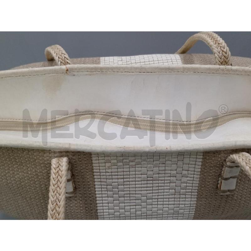 BORSA DONNA FENDI BEIGE DOPPIO TESSUTO CON IMPERFEZIONI  | Mercatino dell'Usato Moncalieri bengasi 4