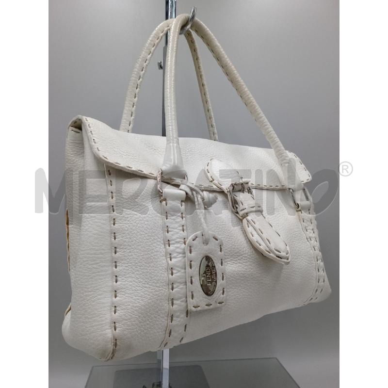 BORSA DONNA FENDI SELLERIA LINDA BIANCA | Mercatino dell'Usato Moncalieri bengasi 1