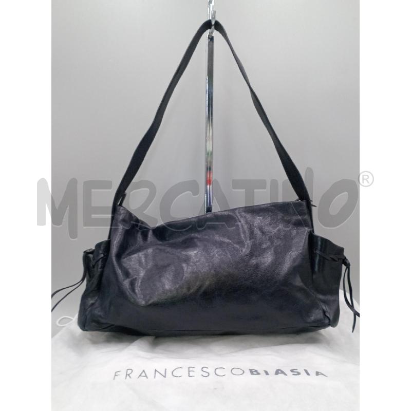 BORSA DONNA FRANCESCO BIASIA NERA CON MOTIVO FOGLIE | Mercatino dell'Usato Moncalieri bengasi 2