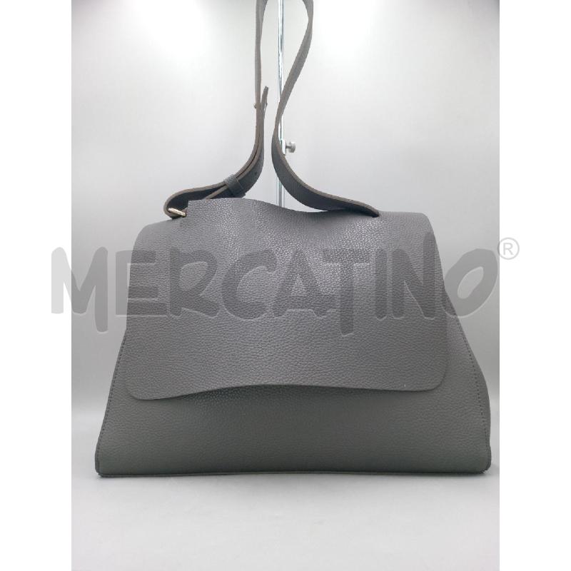 BORSA DONNA GRIGIA PELLE | Mercatino dell'Usato Moncalieri bengasi 1