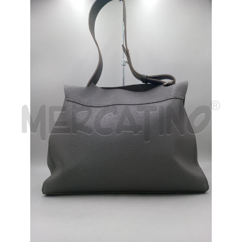 BORSA DONNA GRIGIA PELLE | Mercatino dell'Usato Moncalieri bengasi 2