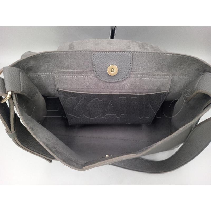 BORSA DONNA GRIGIA PELLE | Mercatino dell'Usato Moncalieri bengasi 3