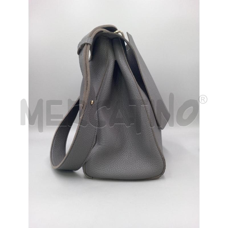 BORSA DONNA GRIGIA PELLE | Mercatino dell'Usato Moncalieri bengasi 5