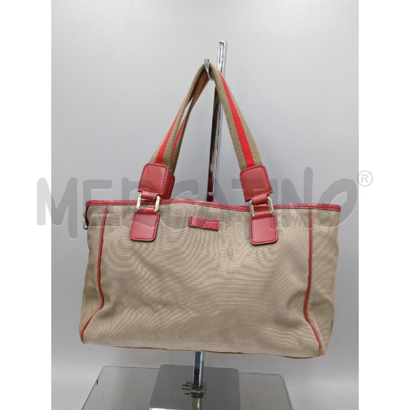 BORSA DONNA GUCCI TESSUTO VERDE INTERNO ROSSO | Mercatino dell'Usato Moncalieri bengasi 2