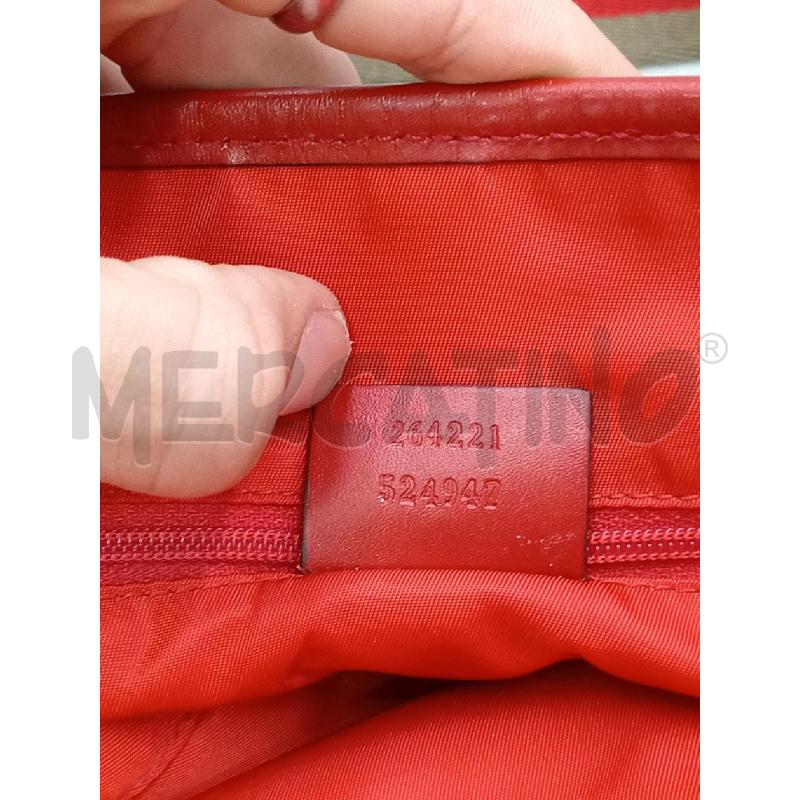 BORSA DONNA GUCCI TESSUTO VERDE INTERNO ROSSO | Mercatino dell'Usato Moncalieri bengasi 5