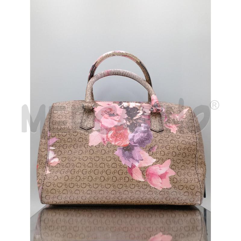 BORSA DONNA GUESS LOGATA BEIGE CON FIORI  | Mercatino dell'Usato Moncalieri bengasi 2