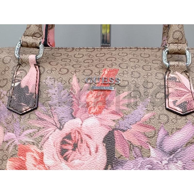 BORSA DONNA GUESS LOGATA BEIGE CON FIORI  | Mercatino dell'Usato Moncalieri bengasi 4