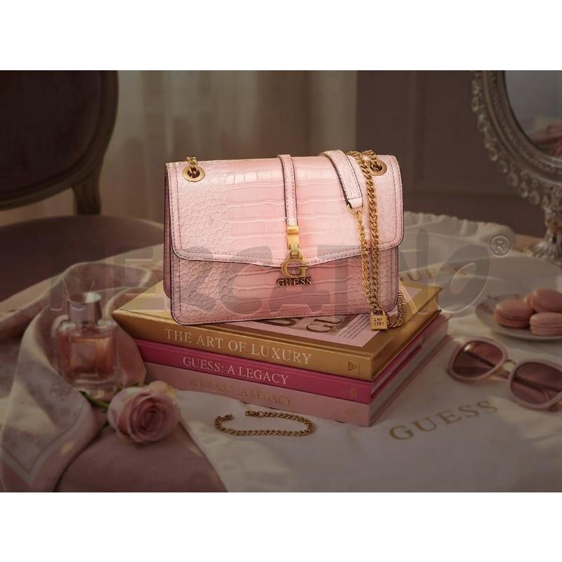 BORSA DONNA GUESS ROSA CON TRACOLLA DORATA | Mercatino dell'Usato Moncalieri bengasi 1