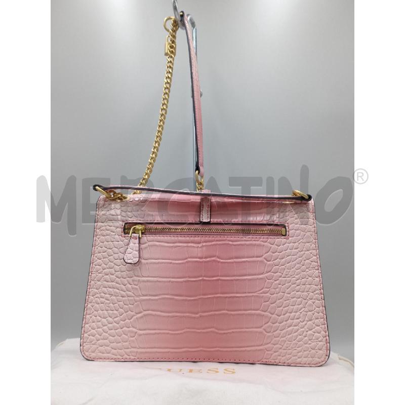 BORSA DONNA GUESS ROSA CON TRACOLLA DORATA | Mercatino dell'Usato Moncalieri bengasi 2