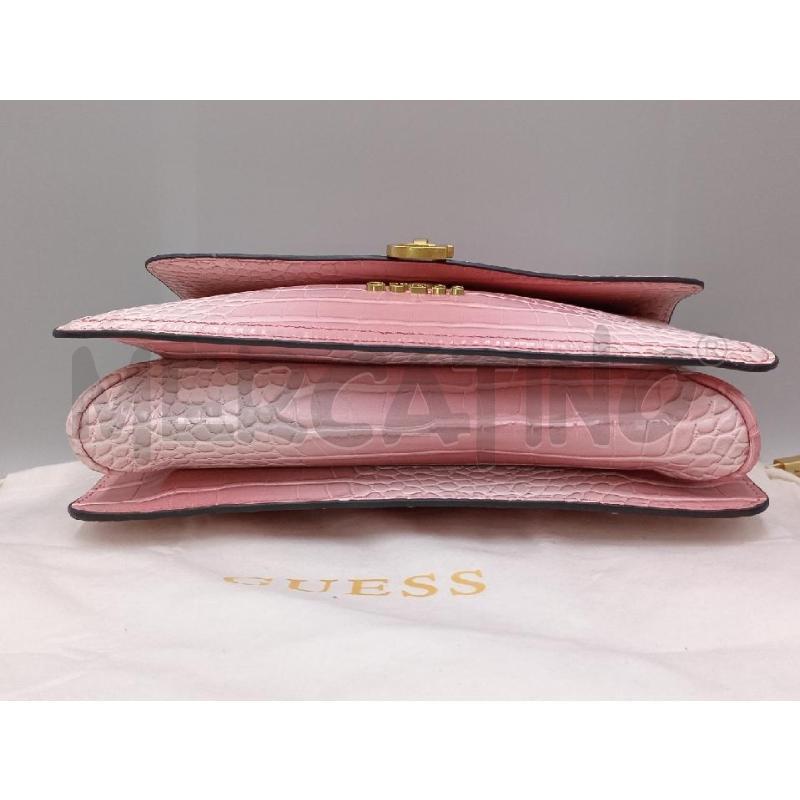 BORSA DONNA GUESS ROSA CON TRACOLLA DORATA | Mercatino dell'Usato Moncalieri bengasi 3
