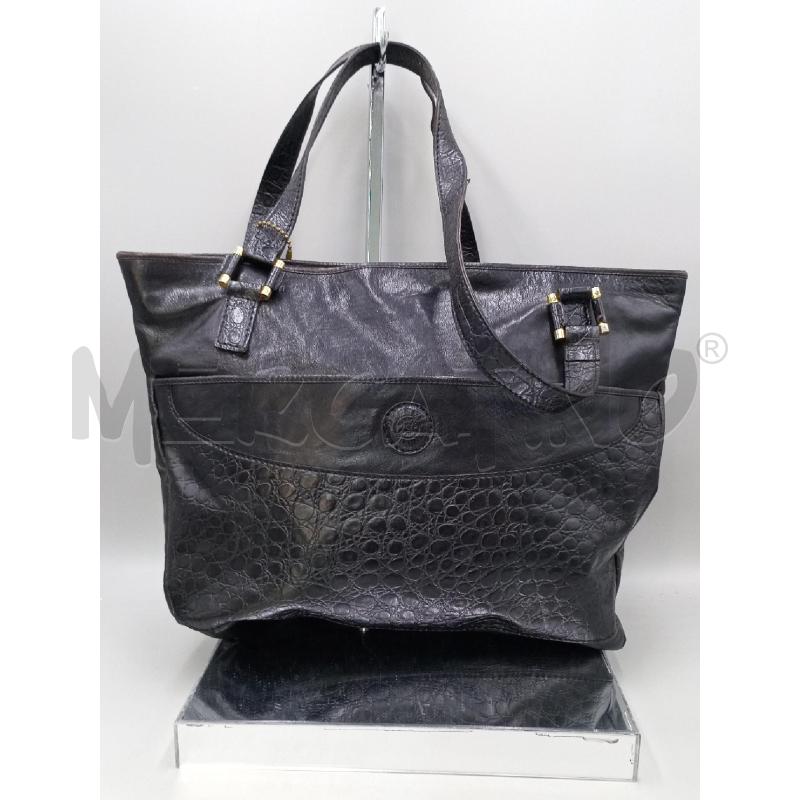BORSA DONNA I SANTI NERA PELLE SHOPPER | Mercatino dell'Usato Moncalieri bengasi 1
