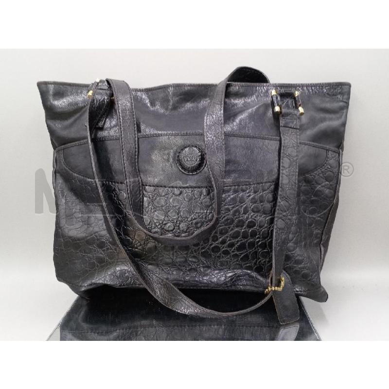 BORSA DONNA I SANTI NERA PELLE SHOPPER | Mercatino dell'Usato Moncalieri bengasi 4