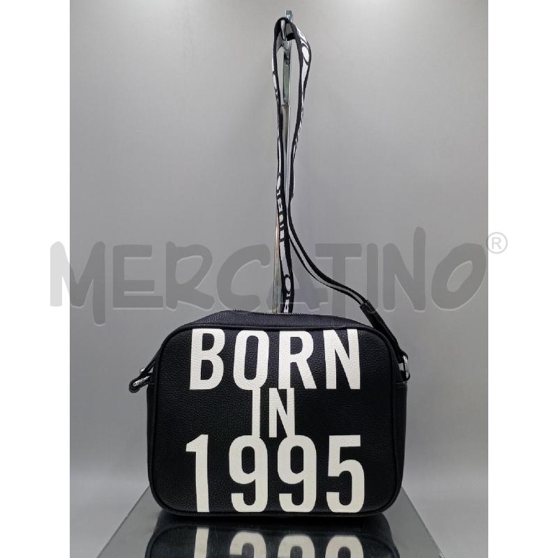 BORSA DONNA LIU JO NERA TRACOLLA SCRITTA BIANCA | Mercatino dell'Usato Moncalieri bengasi 1