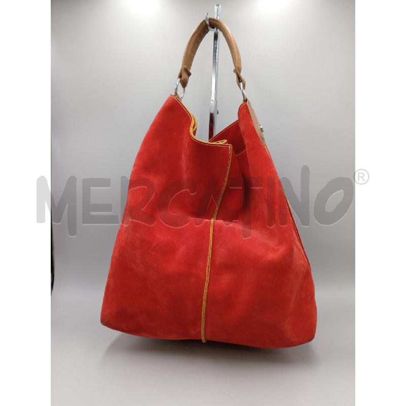 BORSA DONNA MAGGIE GI ROSSA SCAMOSCIATA GRANDE | Mercatino dell'Usato Moncalieri bengasi 2