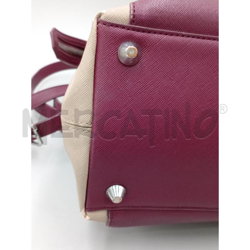 BORSA DONNA MAX & XCO BORDEAUX MARRONE CON IMPERFEZIONE BORDI | Mercatino dell'Usato Moncalieri bengasi 3