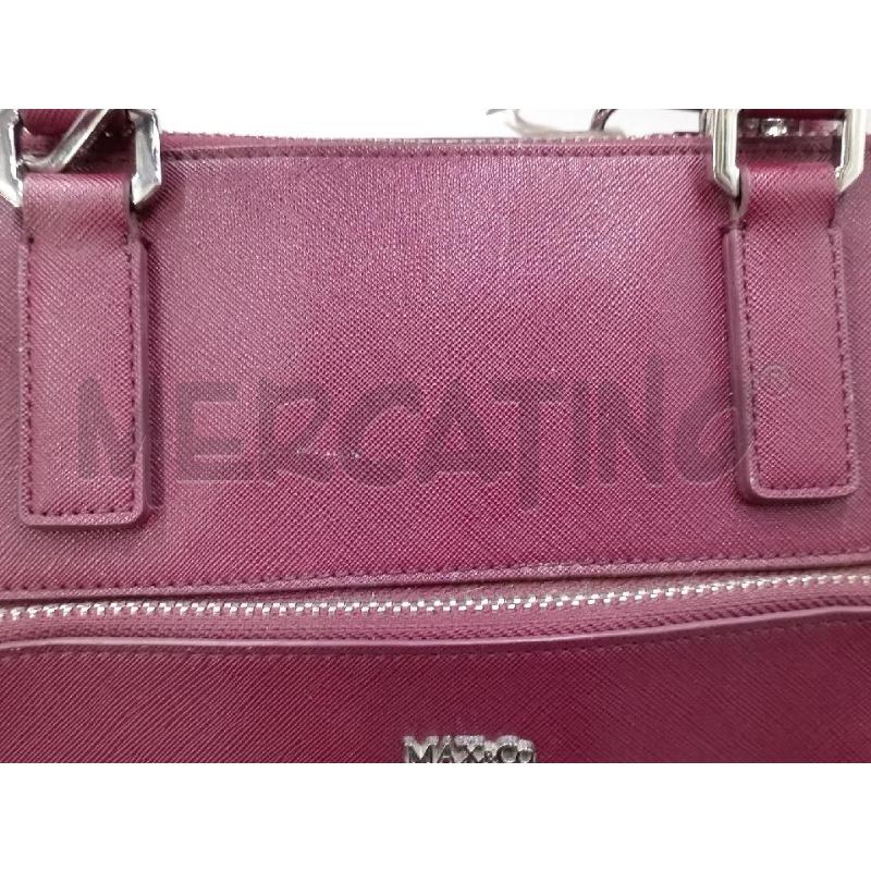 BORSA DONNA MAX & XCO BORDEAUX MARRONE CON IMPERFEZIONE BORDI | Mercatino dell'Usato Moncalieri bengasi 4