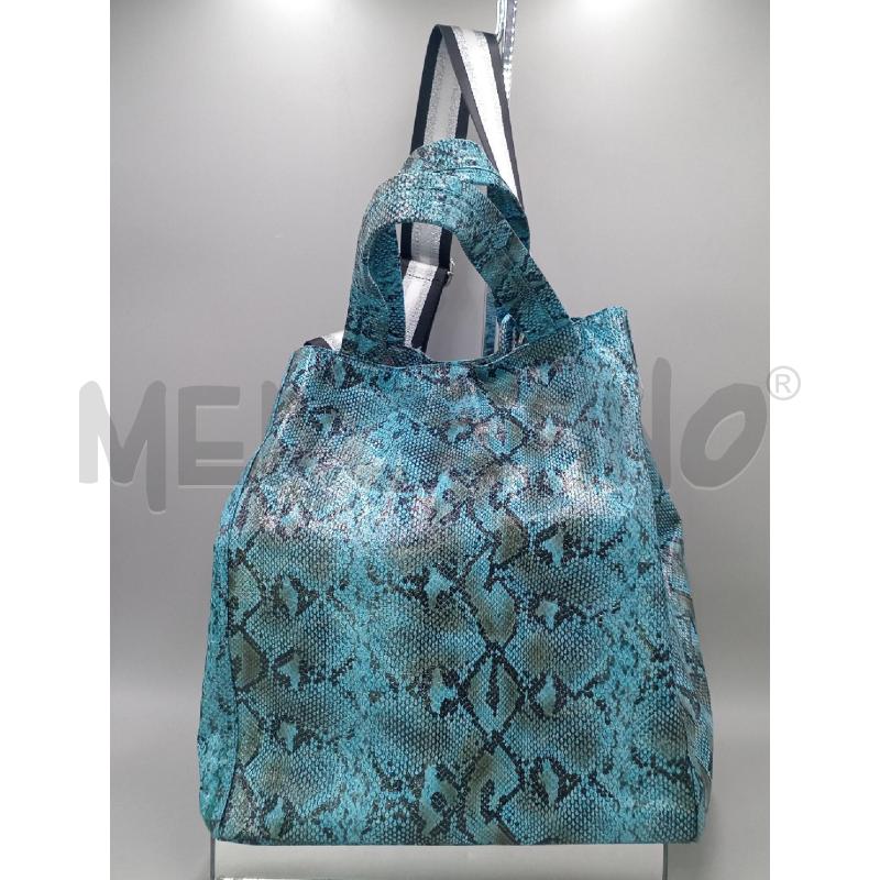 BORSA DONNA MIA BAG AZZURRA PITONATA GRANDE | Mercatino dell'Usato Moncalieri bengasi 2