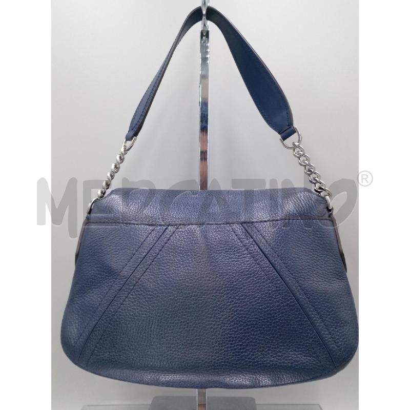 BORSA DONNA MICHAEL KORS BLU PELLE CON CATENA ACCIAIO | Mercatino dell'Usato Moncalieri bengasi 2