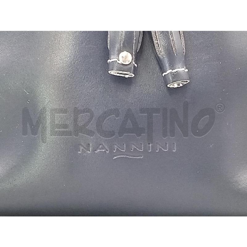 BORSA DONNA NANNINI BLU A MANO PROFILI BIANCHI | Mercatino dell'Usato Moncalieri bengasi 3