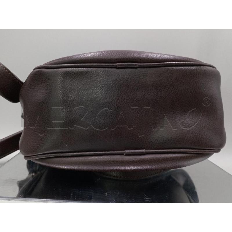 BORSA DONNA NANNINI MARRONE PELLE CON NAPPINA CHIUSURA  | Mercatino dell'Usato Moncalieri bengasi 3