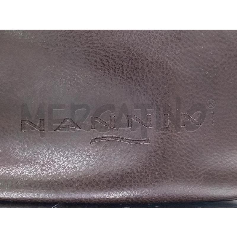 BORSA DONNA NANNINI MARRONE PELLE CON NAPPINA CHIUSURA  | Mercatino dell'Usato Moncalieri bengasi 4