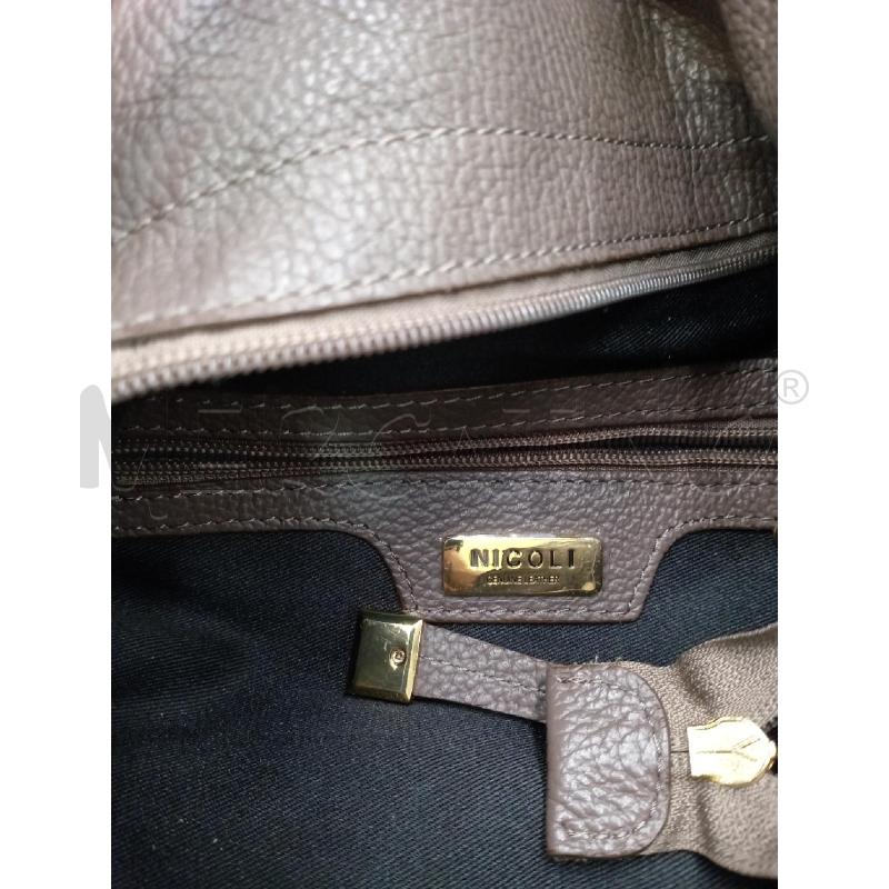 BORSA DONNA NICOLI PELLE MARRONE | Mercatino dell'Usato Moncalieri bengasi 5