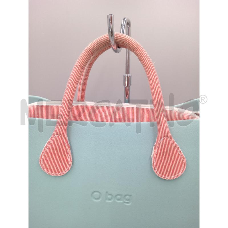 BORSA DONNA O BAG AZZURRO INTERNO RIGHE ROSSO | Mercatino dell'Usato Moncalieri bengasi 2