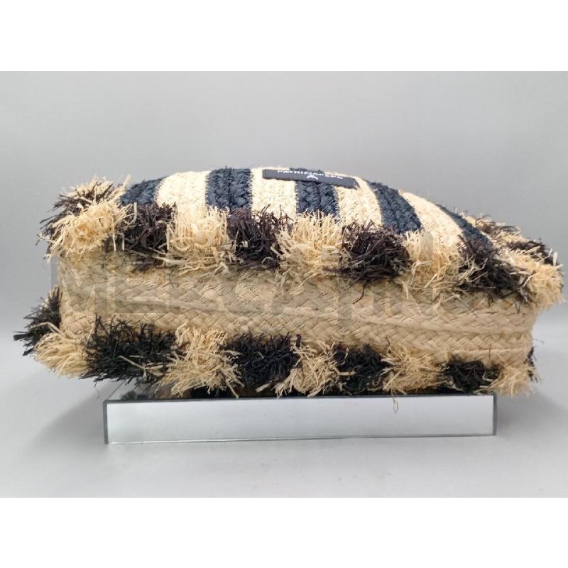BORSA DONNA PATRIZIA PEPE MARE PAGLIA BEIGE NERO | Mercatino dell'Usato Moncalieri bengasi 3