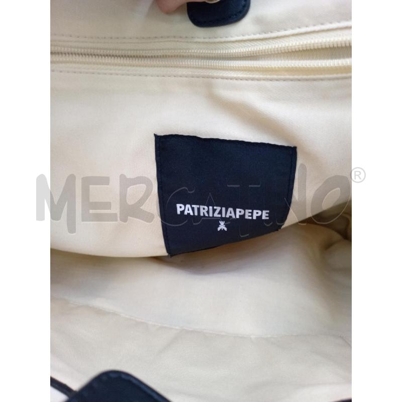 BORSA DONNA PATRIZIA PEPE MARE PAGLIA BEIGE NERO | Mercatino dell'Usato Moncalieri bengasi 5