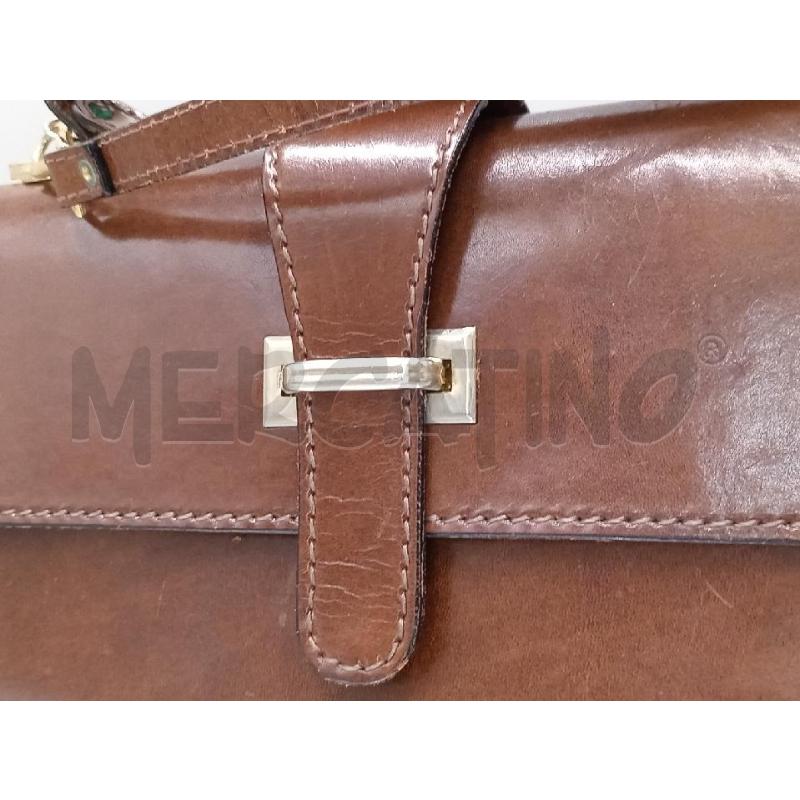 BORSA DONNA PELLE MARRONE A MANO E TRACOLLA | Mercatino dell'Usato Moncalieri bengasi 4