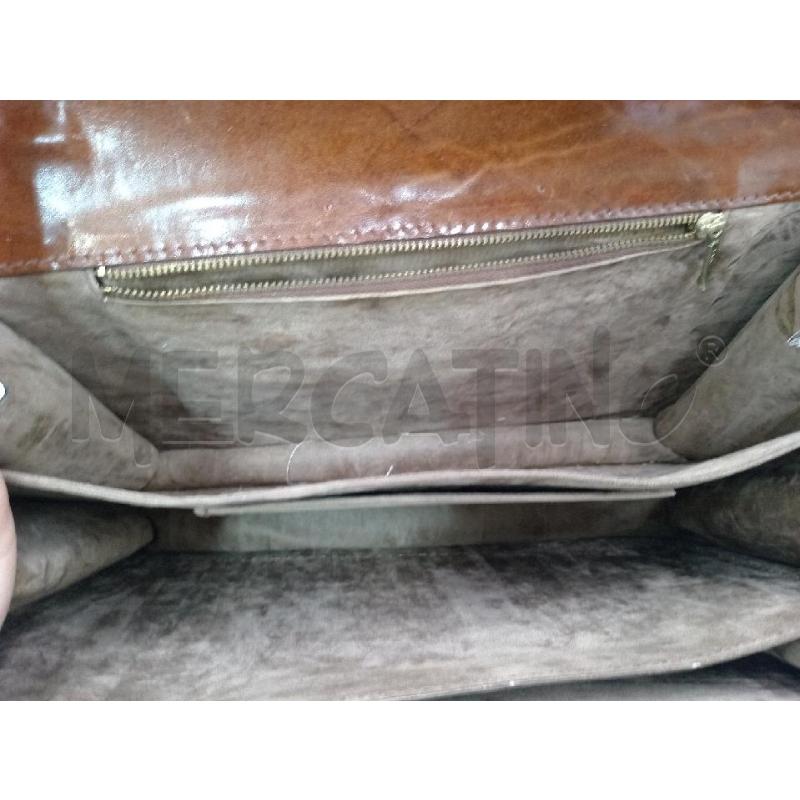 BORSA DONNA PELLE MARRONE A MANO E TRACOLLA | Mercatino dell'Usato Moncalieri bengasi 5