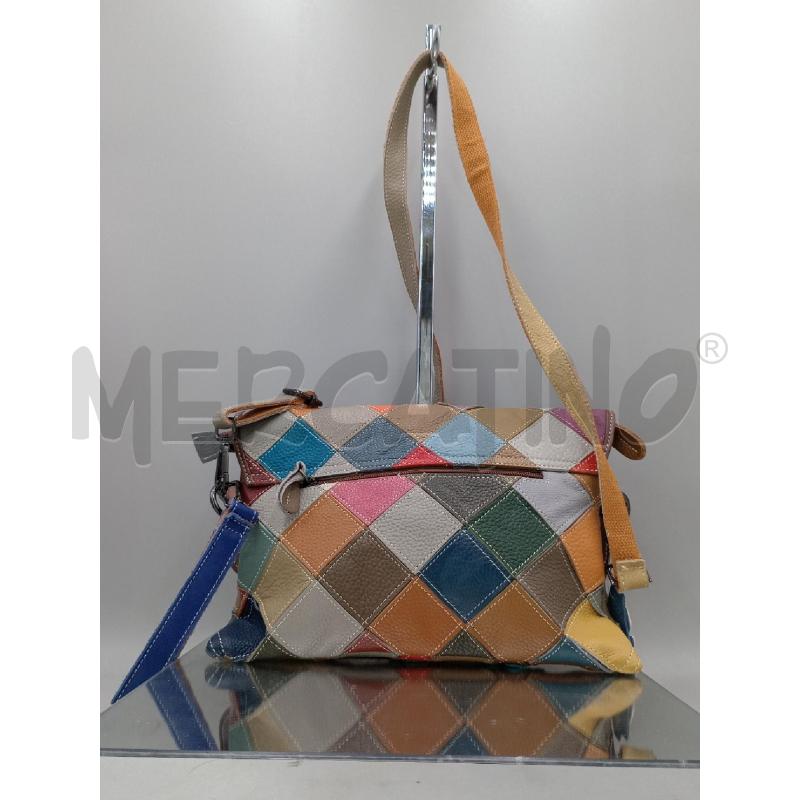 BORSA DONNA PELLE MARRONE FIORELLINI | Mercatino dell'Usato Moncalieri bengasi 2
