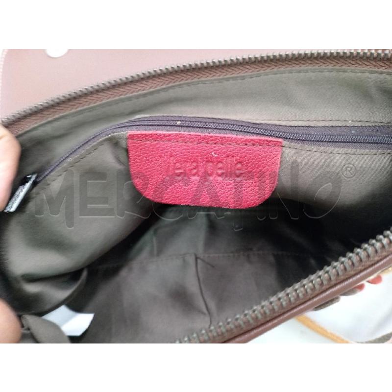 BORSA DONNA PELLE MARRONE FIORELLINI | Mercatino dell'Usato Moncalieri bengasi 5