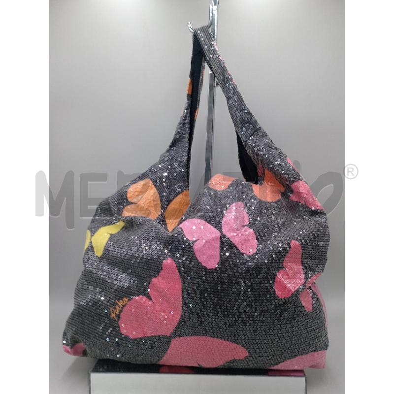 BORSA DONNA PINKO NERA PAILLETTES FARFALLE | Mercatino dell'Usato Moncalieri bengasi 1