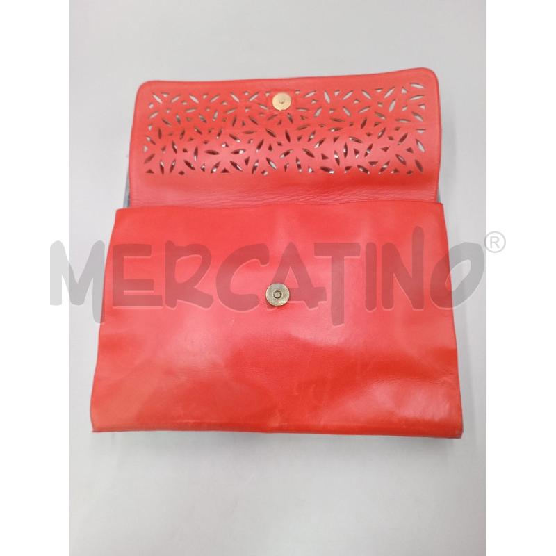 BORSA DONNA POLLINI ROSSA A MANO TRAFORATA PELLE | Mercatino dell'Usato Moncalieri bengasi 3