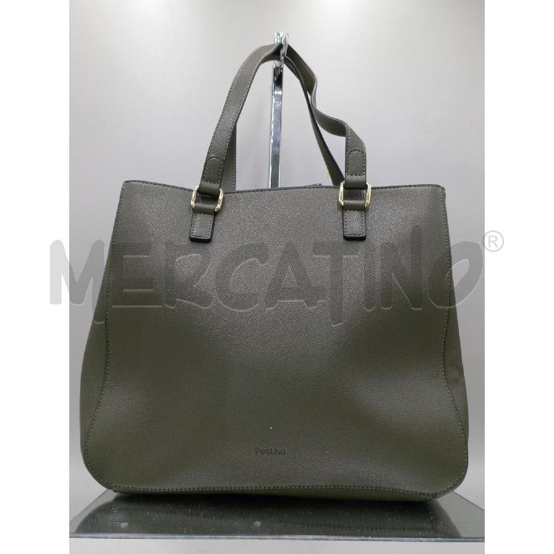 BORSA DONNA POLLINI VERDE INSERTI DORATI | Mercatino dell'Usato Moncalieri bengasi 2